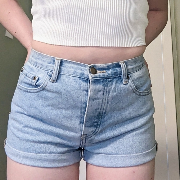 Forever 21 High Waisted Light Blue Jeans Shorts | Size 26 - Picture 2 of 7